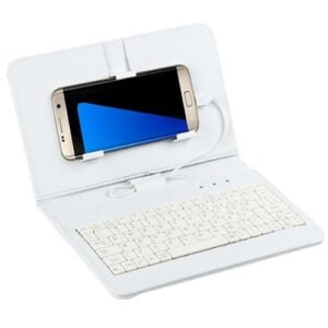 (WH)General Wired Keyboard Flip Holster Case For Andriod Mobile Phone 4.2''-6.8'' Desktop Office Entertainment For Laptop Pc Gamer WAR